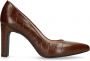 Sacha Dames Bruine leren croco pumps - Thumbnail 2