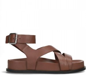 Sacha Bruine leren plateau sandalen