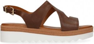 Sacha Bruine leren plateau sandalen