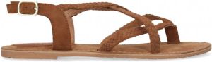 Sacha Cognac gevlochten sandalen