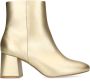 Sacha Dames Goudkleurige enkellaarsjes met blokhak - Thumbnail 2