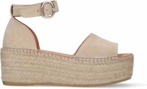 Sacha Latte suède plateau sandalen