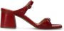 Sacha Dames PRE-ORDER Rode leren sandalen met hak - Thumbnail 3
