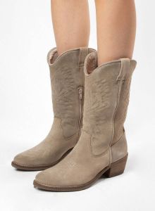 Sacha Taupe suède cowboy laarzen