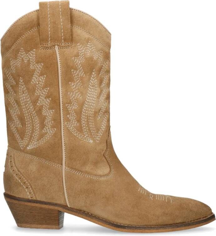 Sacha Taupe suède cowboylaarzen