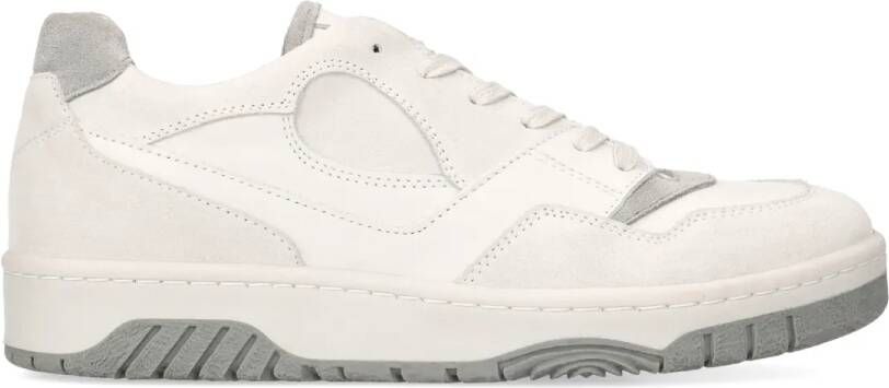 Sacha Dames Witte sneakers met grijze details