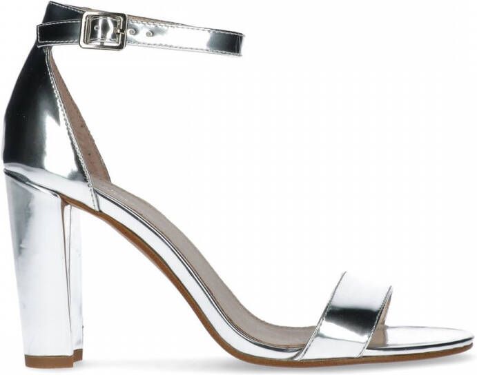 Sacha Zilverkleurige sandalen met hak - Schoenen.nl
