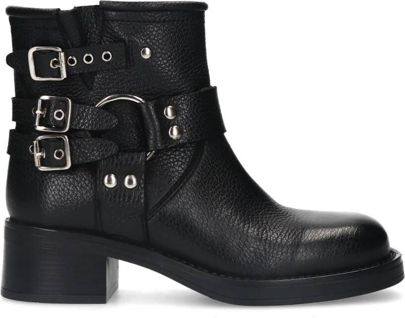 Sacha Dames PRE-ORDER Zwarte biker enkelboots - Foto 2