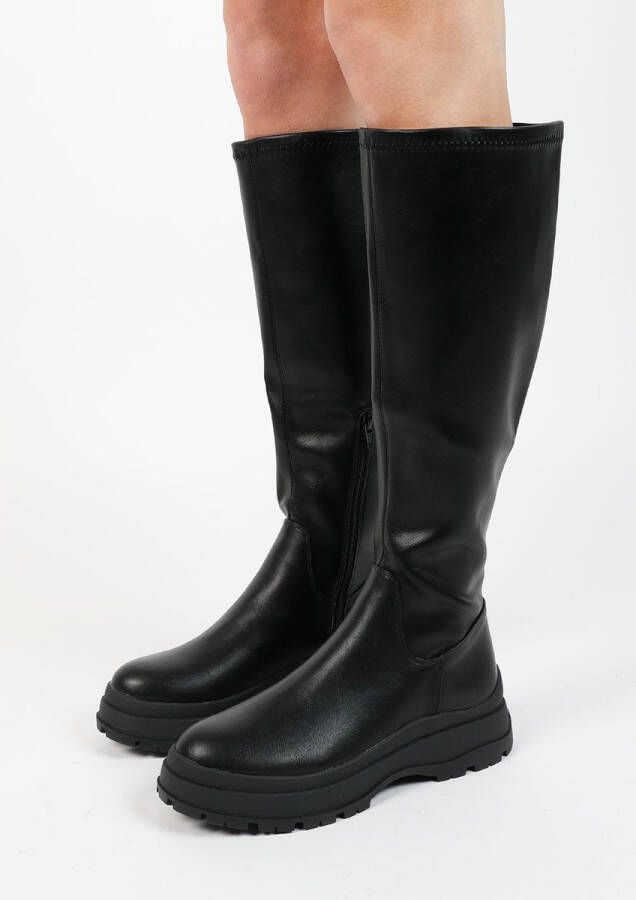 Sacha Dames Zwarte hoge laarzen met grove zool - Foto 3