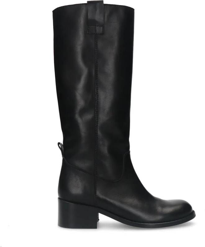 Sacha Dames Zwarte hoge leren laarzen met hak - Foto 2