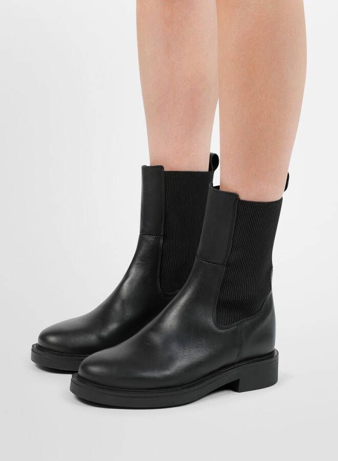 Sacha Dames Zwarte leren chelsea enkellaarsjes - Foto 3