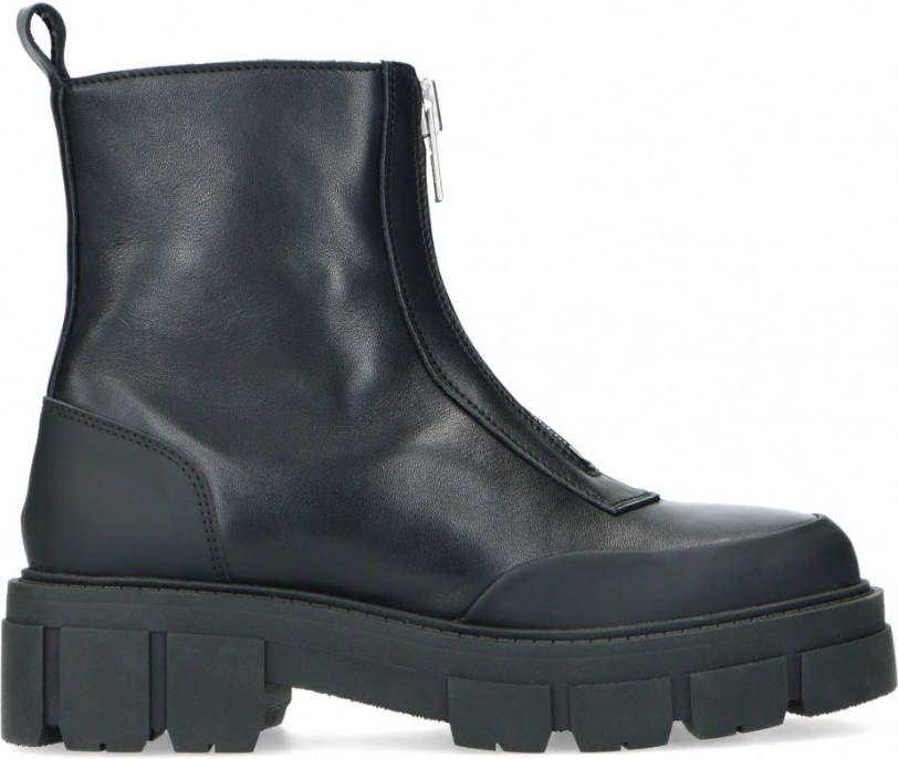 Vendôme Noëlle zwarte leren enkellaarsjes van kalfsleer