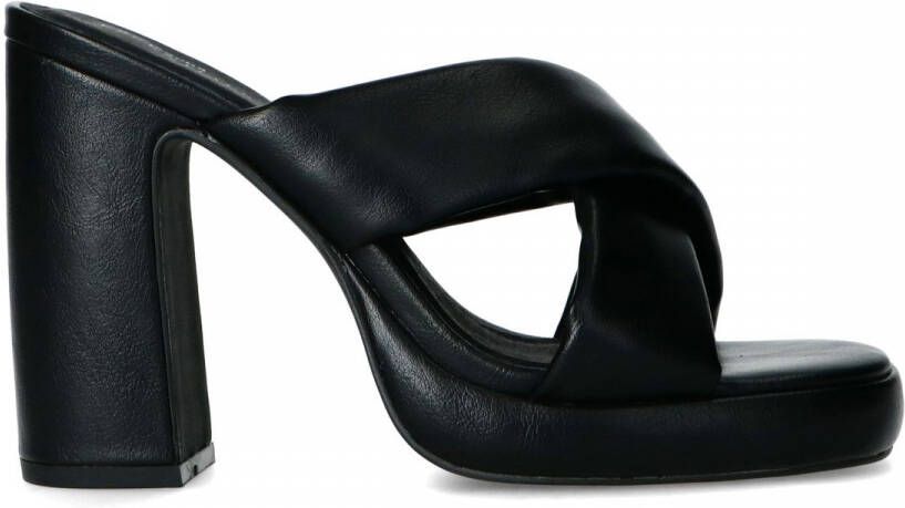 Sacha Zwarte muiltjes met hoge hak - Schoenen.nl