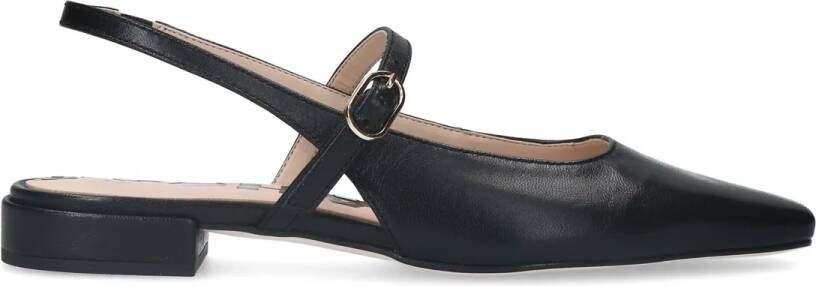 Sacha leren slingback loafers zwart - Foto 2