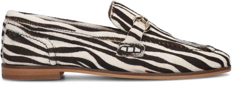 Sacha harige loafers met gesp en zebraprint zwart - Foto 3