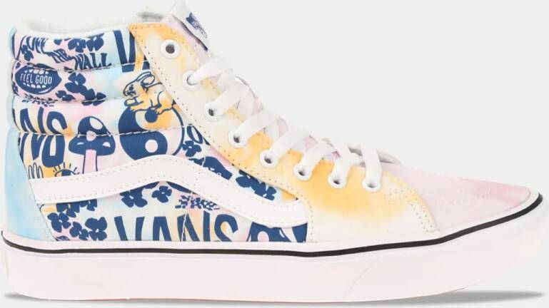Vans ComfyCush SK8 Hi Wit Blauw Tie Dye Dames Schoenen