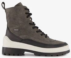 Be Mine leren dames veterboots grijs