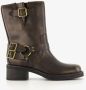 Blue Box dames biker boots bruin - Thumbnail 1