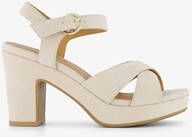 Blue Box dames sandalen met hak beige