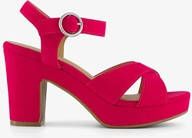 Blue Box dames sandalen met hak fuchsia roze