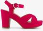 Blue Box dames sandalen met hak fuchsia roze - Thumbnail 2