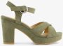 Blue Box dames sandalen met hak groen - Thumbnail 1