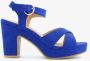 Blue Box dames sandalen met hak kobalt blauw - Thumbnail 2