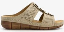 Blue Box dames slippers met perforaties beige