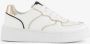 BLUE BOX dames sneakers wit met gouden details Uitneembare zool - Thumbnail 2