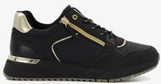 Blue Box dames sneakers zwart metallic goud