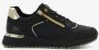 BLUE BOX dames sneakers zwart metallic goud Uitneembare zool - Thumbnail 2