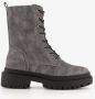 Blue Box dames veterboots grijs - Thumbnail 2
