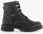 BLUE BOX dames veterboots zwart met gebreid detail - Thumbnail 2