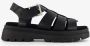 BLUE BOX dames vissers sandalen zwart - Thumbnail 2