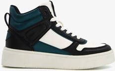 Blue Box hoge dames sneakers zwart groen