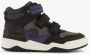 Blue Box hoge jongens sneakers zwart blauw - Thumbnail 1