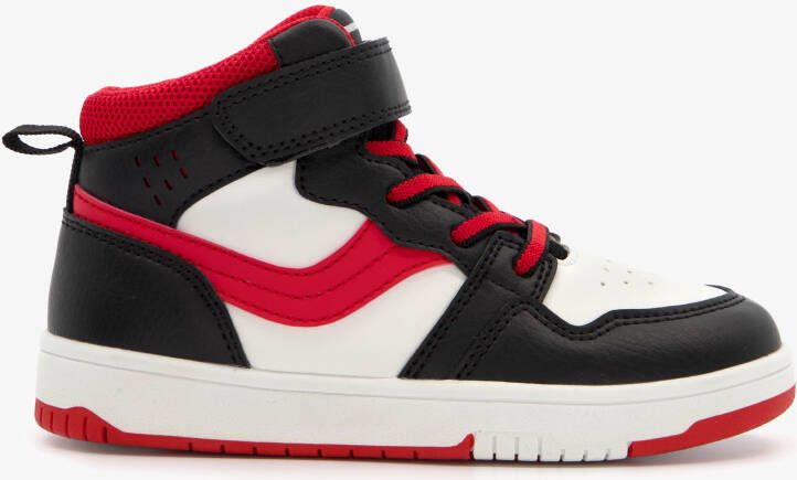 Blue Box hoge jongens sneakers zwart rood