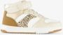 BLUE BOX hoge meisjes sneakers met luipaardprint Beige Uitneembare zool - Thumbnail 2