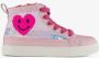 Blue Box hoge meisjes sneakers roze met pailletten - Thumbnail 1