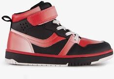 Blue Box hoge meisjes sneakers Isa zwart rood