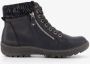 BLUE BOX lage gevoerde dames veterboots zwart Uitneembare zool - Thumbnail 2