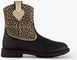 Blue Box meisjes enkellaarsjes cheetah print zwart