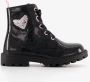 BLUE BOX meisjes lak veterboots zwart met glitters Uitneembare zool - Thumbnail 2
