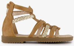 Blue Box meisjes sandalen cognac met glitter