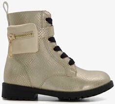 Blue Box meisjes veterboots met croco design