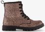 BLUE BOX meisjes veterboots metallic roze zwart - Thumbnail 2