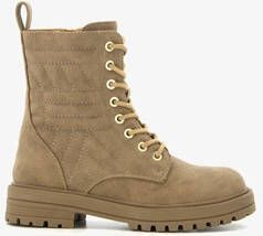 Blue Box meisjes veterboots taupe