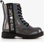 BLUE BOX meisjes veterboots zwart met glitters - Thumbnail 2