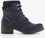 BLUE BOX veterboots blauw met gebreid detail - Thumbnail 2