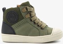 Braqeez hoge leren jongens sneakers groen